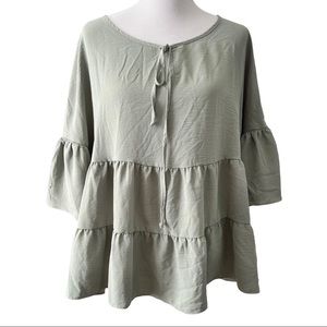 LILY WHITE summer blouse top 2X